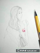 手繪水彩教程：描繪美麗女孩