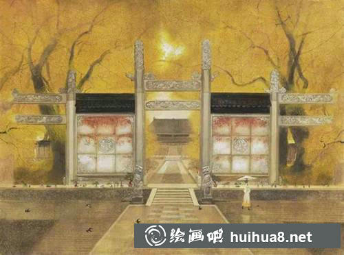 國內(nèi)插畫師秋天的畫卷