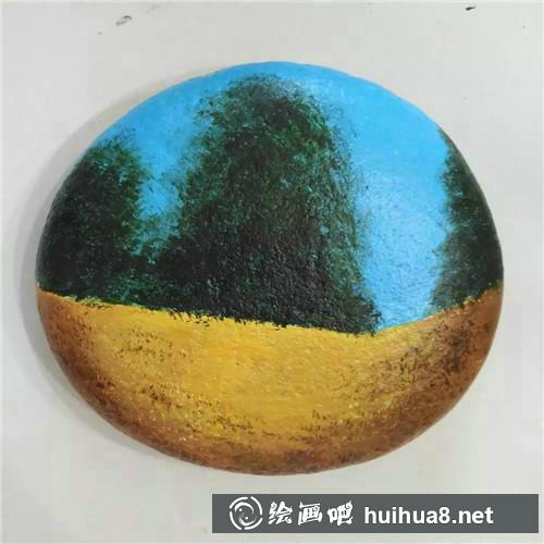 丙烯畫(huà)秋景步驟3