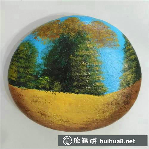 丙烯畫(huà)秋景步驟4