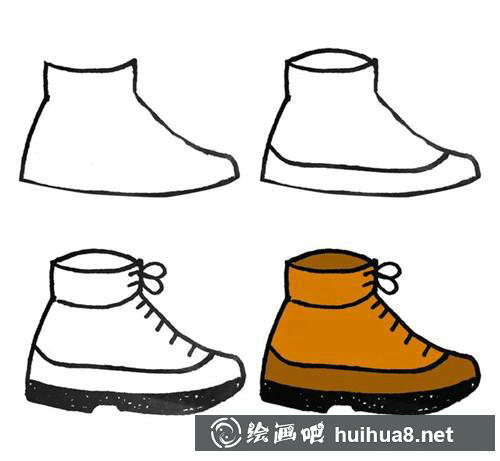 登山鞋簡筆畫