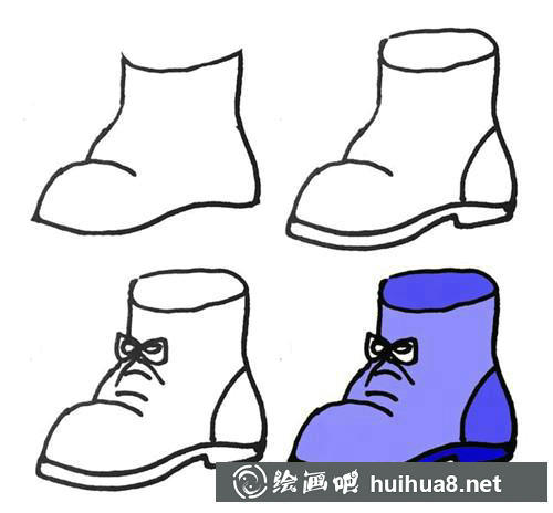 大頭鞋簡筆畫