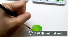 水彩畫(huà)教程仙人掌盆栽