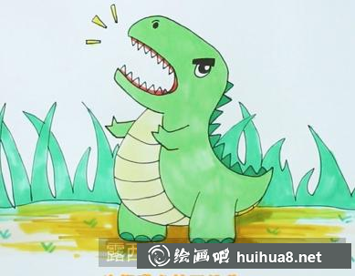 小恐龍上色完成