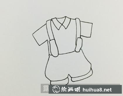 兒童服飾短褲繪制步驟