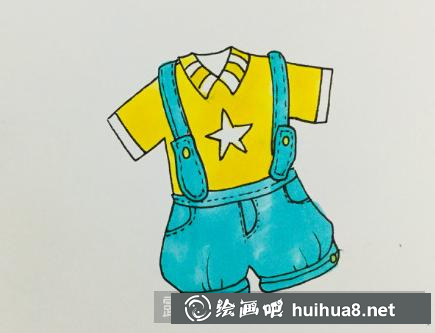兒童服飾上色步驟2