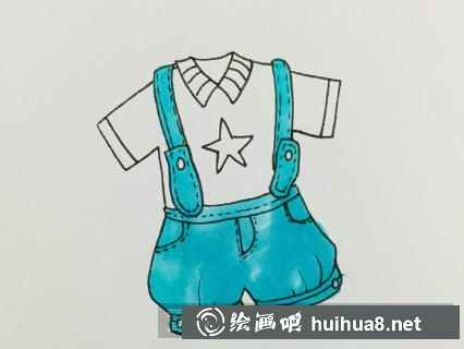 兒童服飾上色步驟1