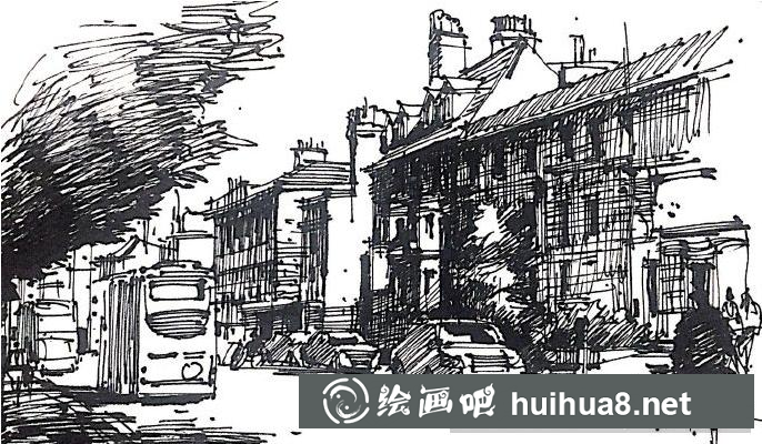 建筑鋼筆畫3