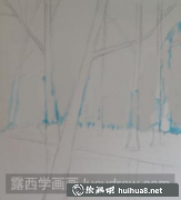 秋樹林油畫繪制教程