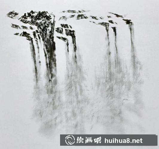 瀑布國畫