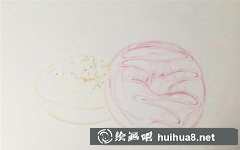 美食甜甜圈彩鉛畫繪制教程