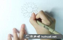 簡單向日葵繪畫步驟圖解