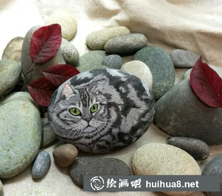 小鳥石頭畫