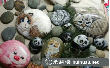 小豬石頭畫