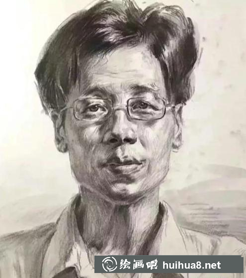 中年男子素描步驟3