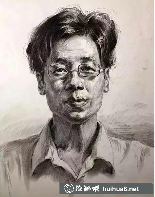 中年男子素描步驟4