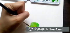 仙人掌水彩畫教程清新繪制