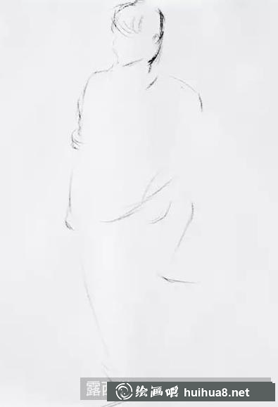 人物站姿素描步驟1