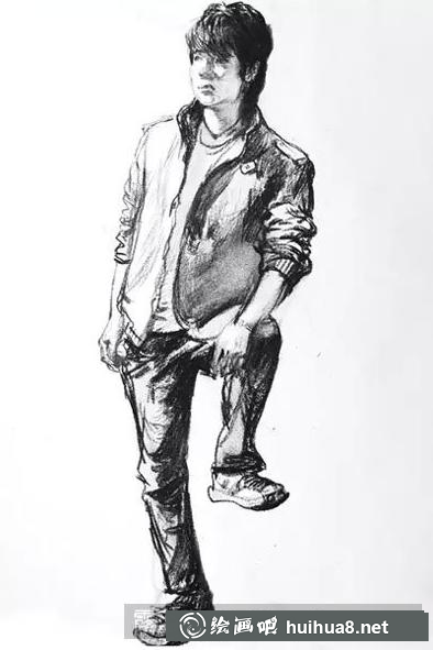 人物站姿素描步驟5