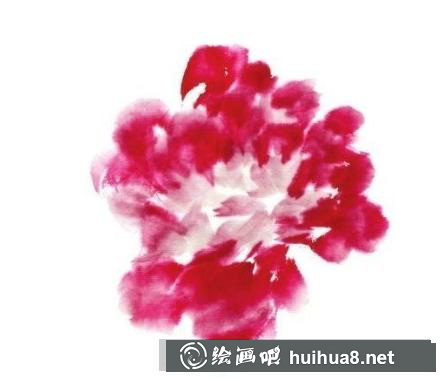牡丹花朵畫法1
