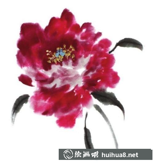 牡丹花朵畫法3