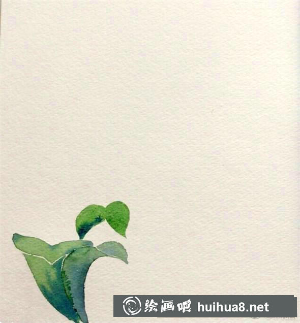 桂花葉子繪制步驟2
