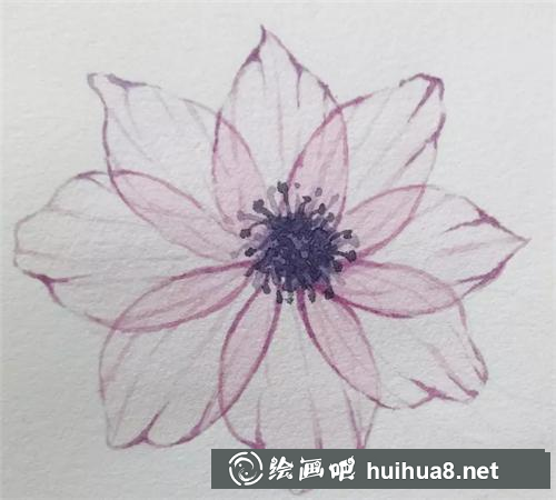 透明花水彩畫