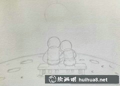 相約月球水彩畫步驟揭秘