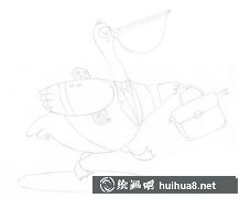 塘鵝先生畫法 公文包教程 鵜鶘彩鉛教學