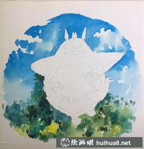 龍貓繪制步驟2