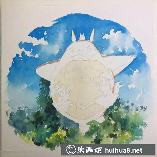 龍貓繪制步驟3