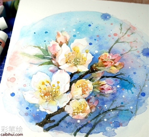 詳細(xì)的水彩花卉教程步驟圖片