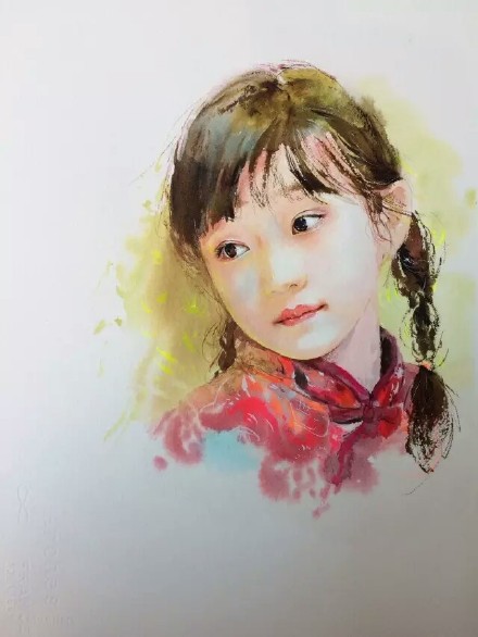 水彩畫人像