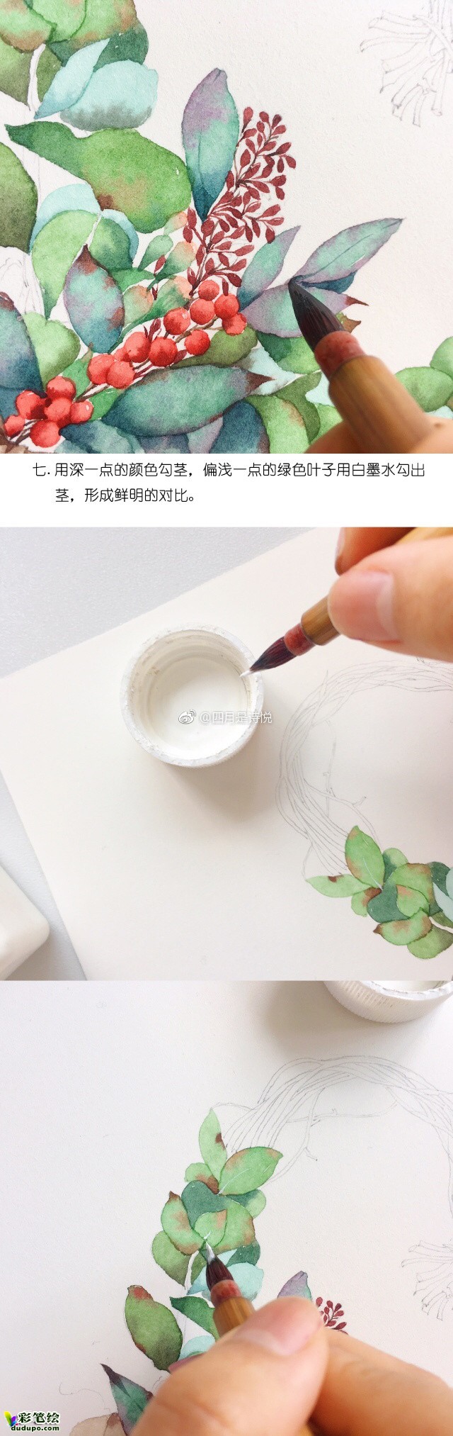 水彩畫花環(huán)