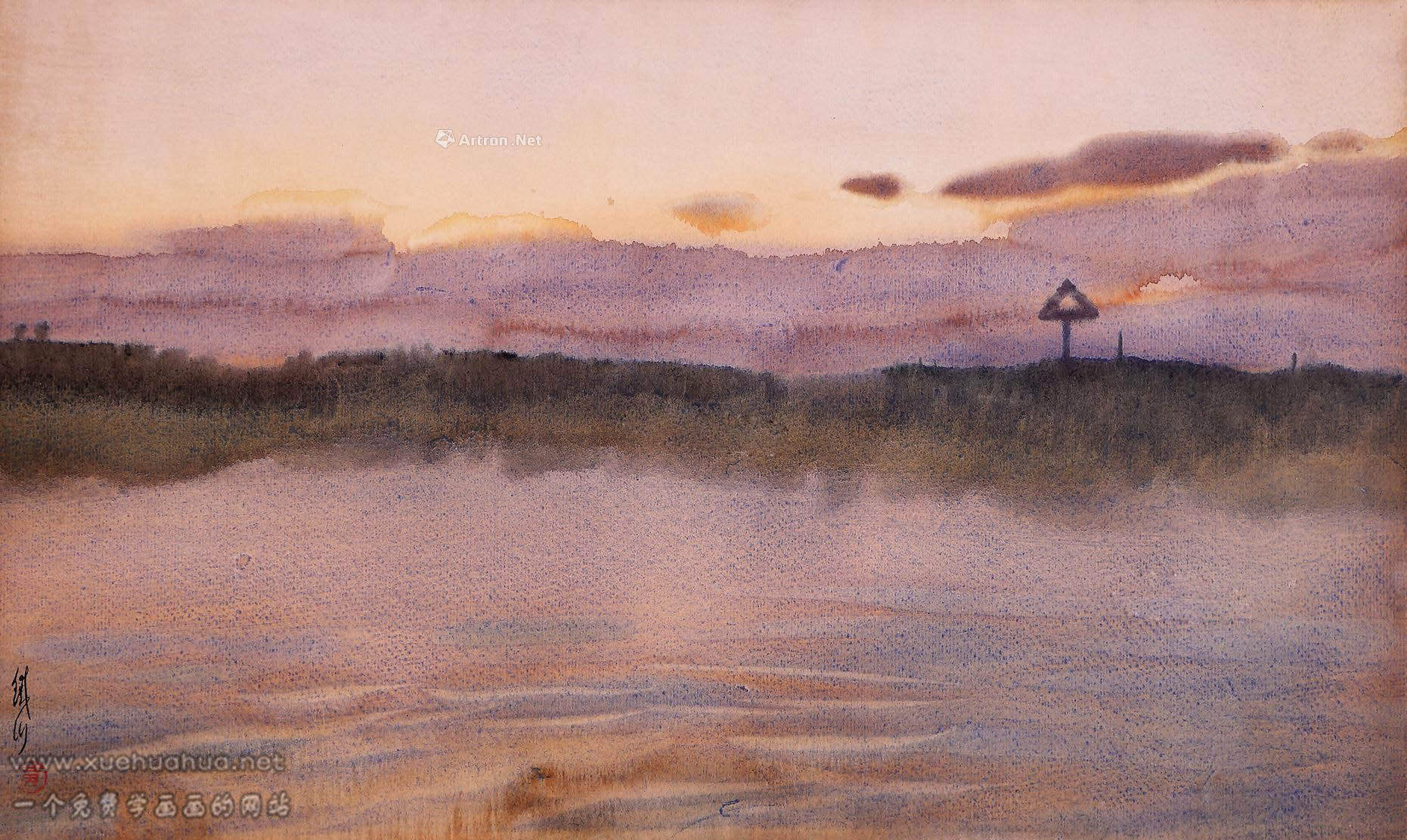 黃鐵山水彩風(fēng)景畫(2)