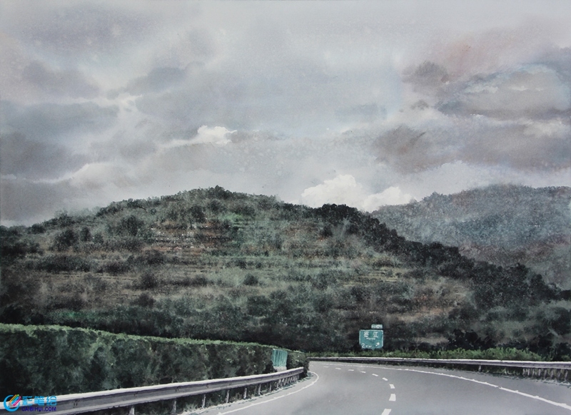 水彩畫公路-7