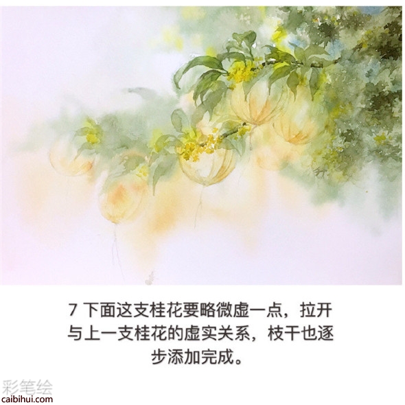 水彩畫樹教程：桂花樹的水彩畫畫法教學(xué)