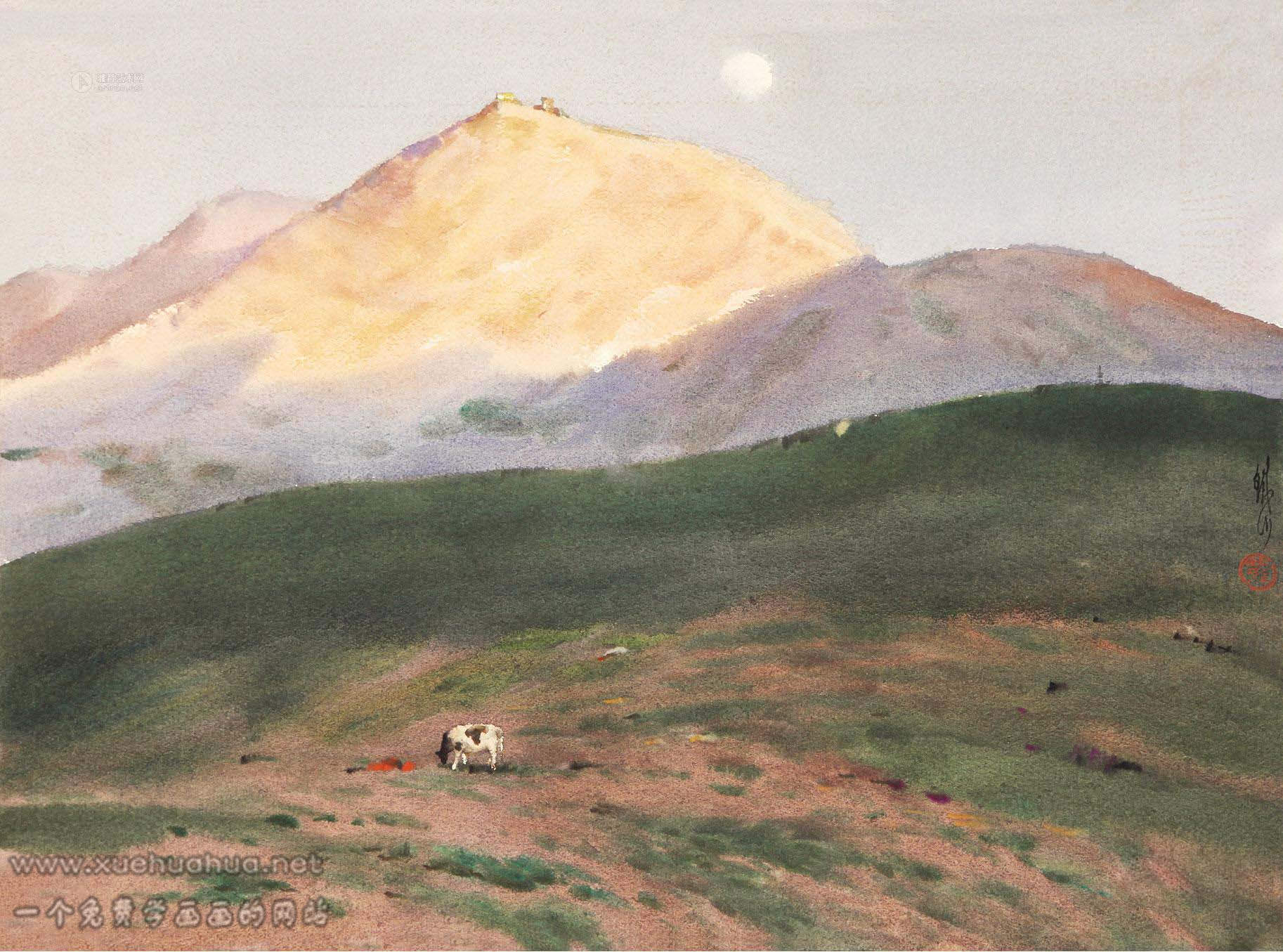 黃鐵山水彩風(fēng)景畫(23)