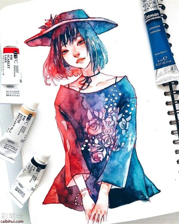 夢幻少女：水彩畫家Ashiyaart繪畫作品賞析
