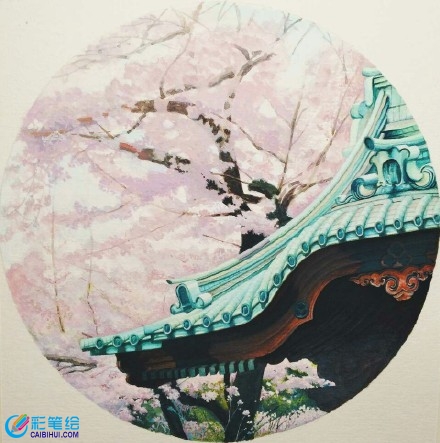 超唯美古風水彩畫