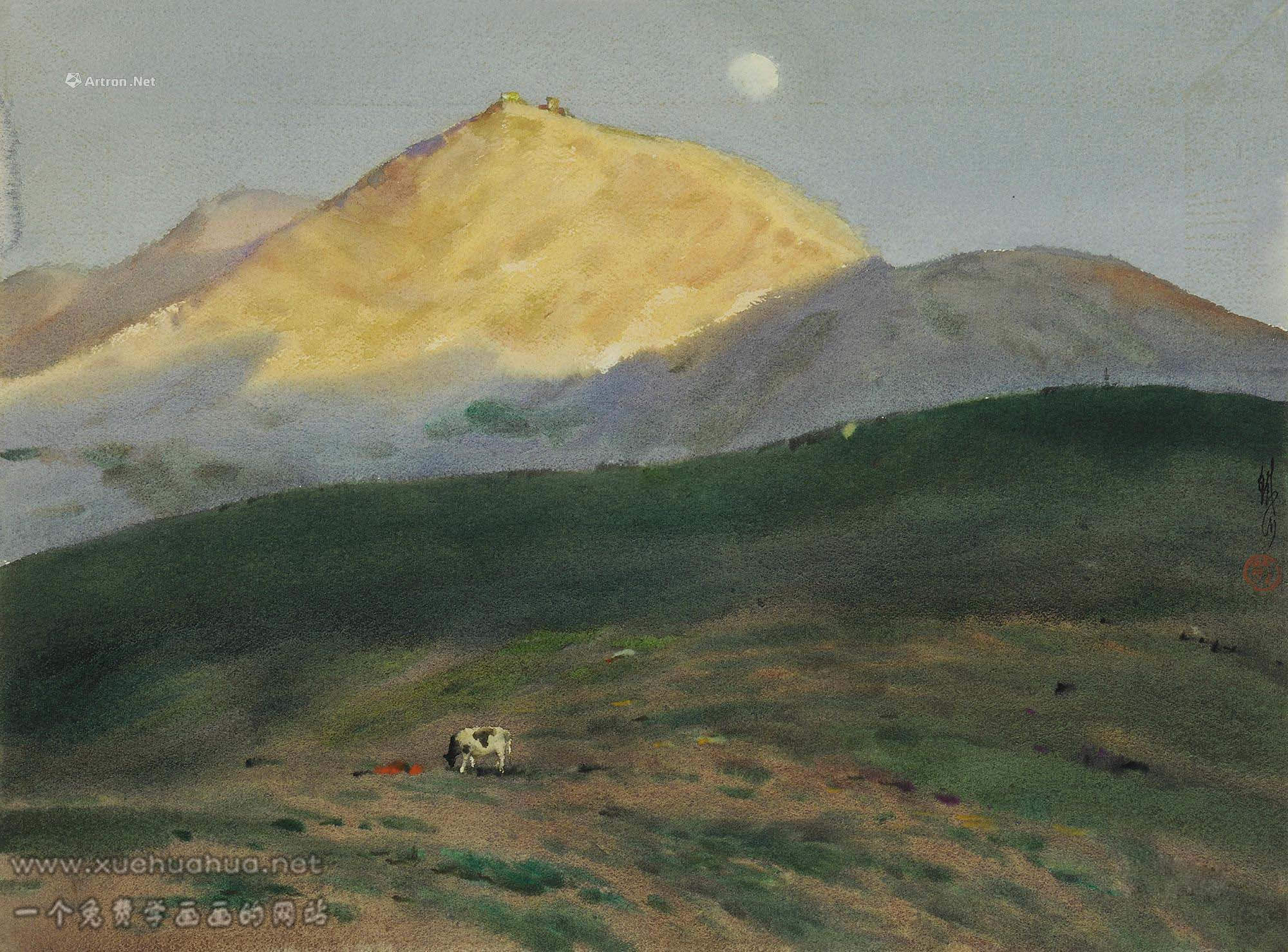 黃鐵山水彩風(fēng)景畫(4)