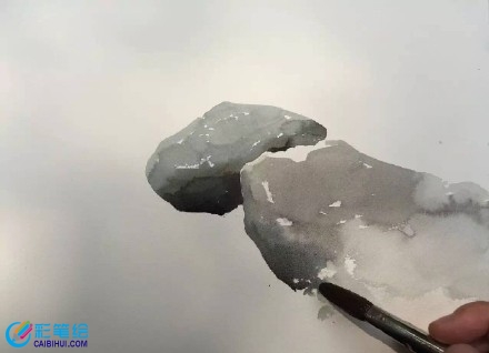 水彩風景過程