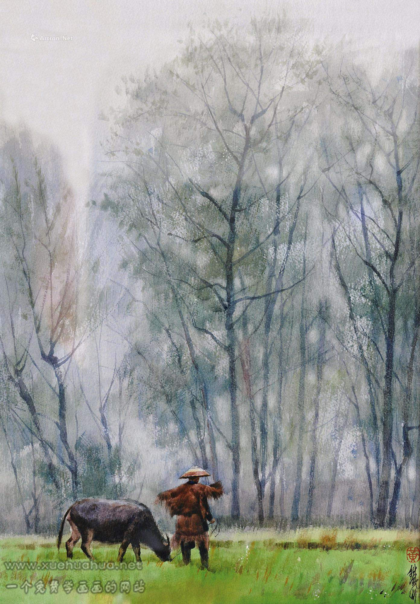 黃鐵山水彩風(fēng)景畫(8)
