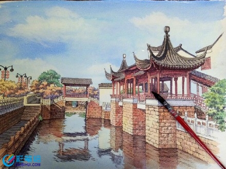 水彩建筑寫生