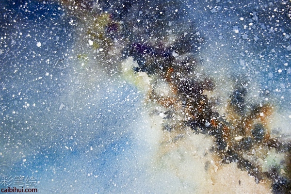簡單的水彩畫星空