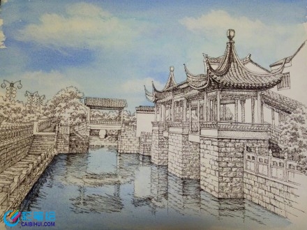 水彩建筑寫生