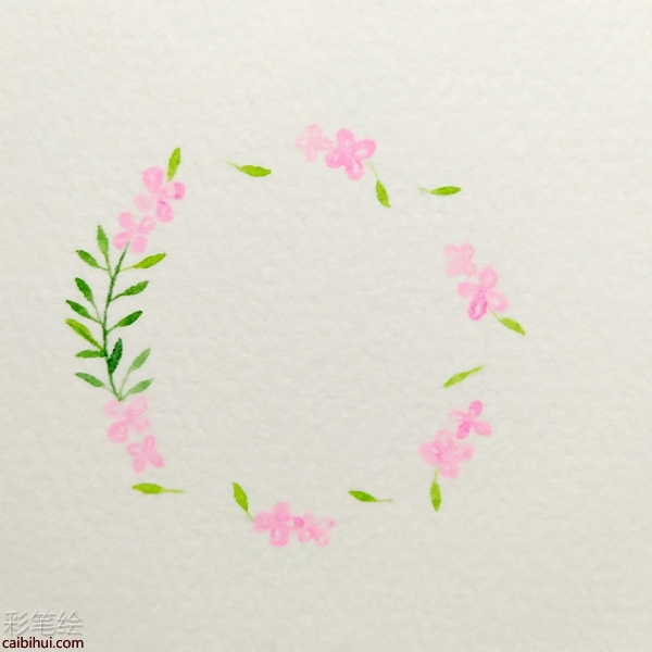簡單的水彩畫花環(huán)教程