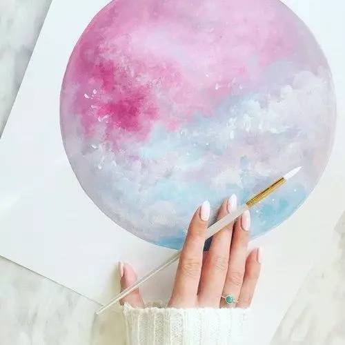 水彩畫星空