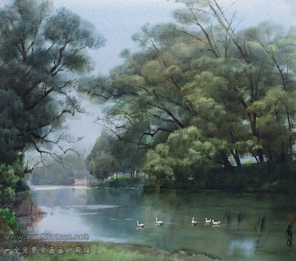 黃鐵山水彩風(fēng)景畫(30)