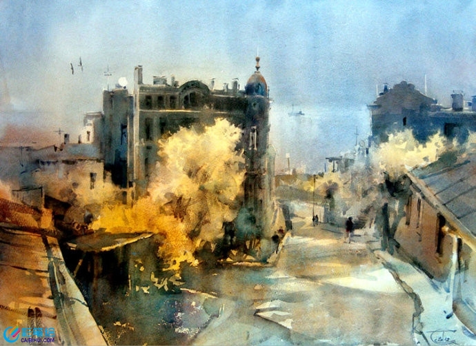 水彩畫(huà)風(fēng)景